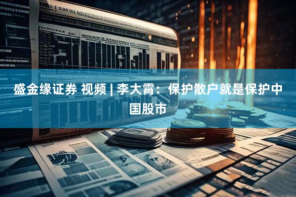 盛金缘证券 视频 | 李大霄：保护散户就是保护中国股市