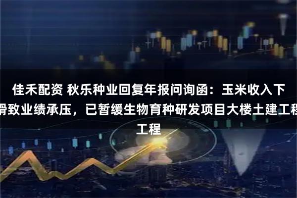 佳禾配资 秋乐种业回复年报问询函：玉米收入下滑致业绩承压，已暂缓生物育种研发项目大楼土建工程